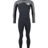 Two Bare Feet Mens Aspect Fleece Lined Zipless Thermal 2.5mm Superstretch Wetsuit Top & Pants Set (Black/Grey)