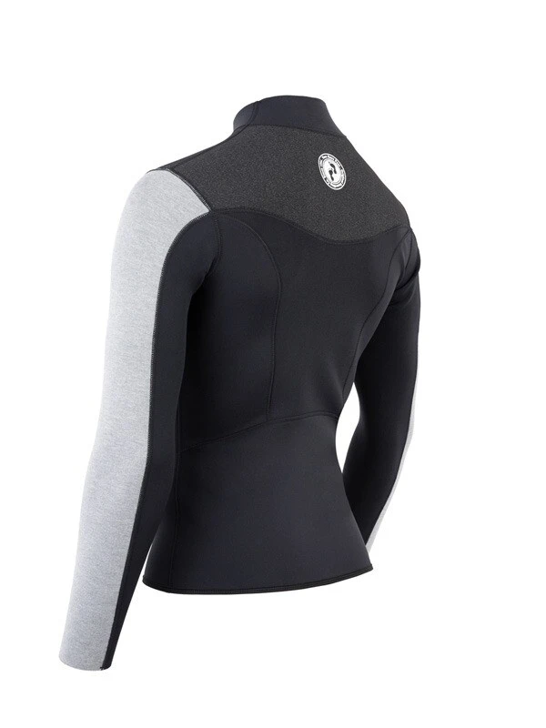 Two Bare Feet Mens Aspect Fleece Lined Zipless Thermal 2.5mm Superstretch Wetsuit Top (Black/Grey/Grey) 4 Two Bare Feet Mens Aspect Fleece Lined Zipless Thermal 2.5mm Superstretch Wetsuit Top (Black/Grey/Grey) - Image 4
