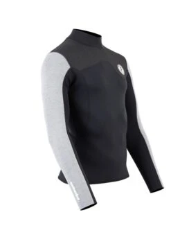 Two Bare Feet Mens Aspect Fleece Lined Zipless Thermal 2.5mm Superstretch Wetsuit Top (Black/Grey/Grey) 16 Two Bare Feet Mens Aspect Fleece Lined Zipless Thermal 2.5mm Superstretch Wetsuit Top (Black/Grey/Grey) -Surf Tide Motion mens aspect fleece lined thermal top black grey grey 8