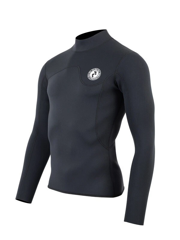 Two Bare Feet Mens Aspect Fleece Lined Zipless Thermal 2.5mm Superstretch Wetsuit Top (Black) 2 Two Bare Feet Mens Aspect Fleece Lined Zipless Thermal 2.5mm Superstretch Wetsuit Top (Black) - Image 2