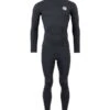 Two Bare Feet Mens Aspect Fleece Lined Zipless Thermal 2.5mm Superstretch Wetsuit Top & Pants Set (Black)