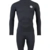 Two Bare Feet Mens Aspect Fleece Lined Zipless Thermal 2.5mm Superstretch Wetsuit Top & Shorts Set (Black)