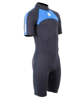 Two Bare Feet Flare 2.5mm Mens Superstretch Shorty Wetsuit (Blue) -Surf Tide Motion mens flare shorty blue 8