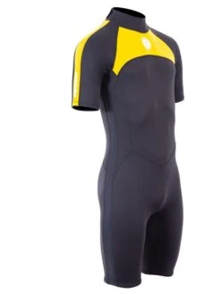 Two Bare Feet Flare 2.5mm Mens Superstretch Shorty Wetsuit (Yellow) -Surf Tide Motion mens flare shorty yellow 8