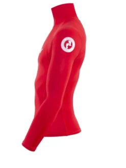 Two Bare Feet Adults Long Sleeve Rash Vest (Red) -Surf Tide Motion mens long sleeve red 3 1 1