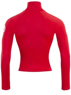 Two Bare Feet Adults Long Sleeve Rash Vest (Red) -Surf Tide Motion mens long sleeve red 5 1 1