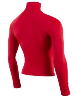 Two Bare Feet Adults Long Sleeve Rash Vest (Red) -Surf Tide Motion mens long sleeve red 6 1 1