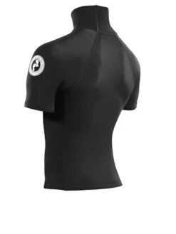 Two Bare Feet Adults Short Sleeve Rash Vest (Black) -Surf Tide Motion mens short sleeve black 4