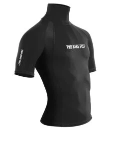 Two Bare Feet Adults Short Sleeve Rash Vest (Black) -Surf Tide Motion mens short sleeve black 8