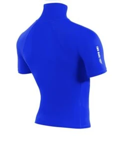 Two Bare Feet Adults Short Sleeve Rash Vest (Blue) -Surf Tide Motion mens short sleeve blue 6