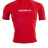 Two Bare Feet Adults Short Sleeve Rash Vest (Red)