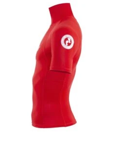 Two Bare Feet Adults Short Sleeve Rash Vest (Red) -Surf Tide Motion mens short sleeve red 3