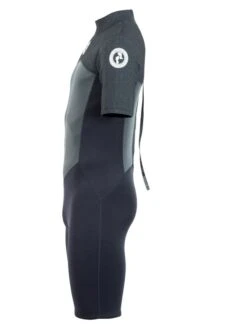 Two Bare Feet Thunderclap Pro 3/2mm Mens Shorty Wetsuit (Black/Dark Grey) -Surf Tide Motion mens thunderclap pro shorty dark grey 3
