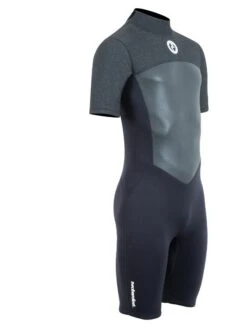 Two Bare Feet Thunderclap Pro 3/2mm Mens Shorty Wetsuit (Black/Dark Grey) -Surf Tide Motion mens thunderclap pro shorty dark grey 8