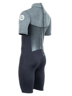 Two Bare Feet Thunderclap Pro 3/2mm Mens Shorty Wetsuit (Black/Delta Grey) -Surf Tide Motion mens thunderclap pro shorty delta 4