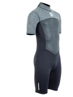 Two Bare Feet Thunderclap Pro 3/2mm Mens Shorty Wetsuit (Black/Delta Grey) -Surf Tide Motion mens thunderclap pro shorty delta 8