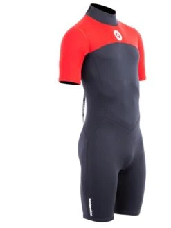 Two Bare Feet Thunderclap 2.5mm Mens Shorty Wetsuit (Red / Black) -Surf Tide Motion mens thunderclap shorty red 8