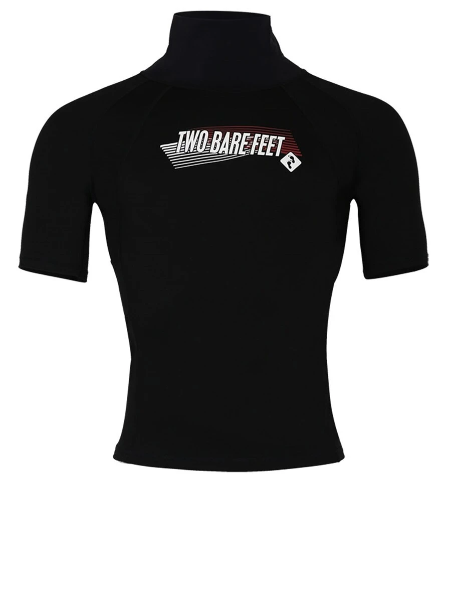 Two Bare Feet Adults Thermal Short Sleeve Rash Vest (Black) 1 Two Bare Feet Adults Thermal Short Sleeve Rash Vest (Black)