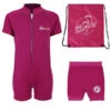 Deluxe Baby Swim Kit - Classic Wetsuit + Nappy Shorts + Bag (Raspberry)