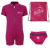 Deluxe Baby Swim Kit - Classic Wetsuit + Swim Nappy + Bag (Raspberry)