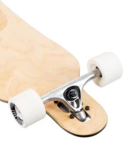 Two Bare Feet Santa Maria 42in Canadian Maple Longboard Skateboard Complete (White Wheels) -Surf Tide Motion santa maria white 6