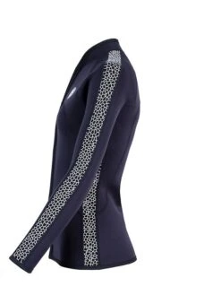 Two Bare Feet Womens Silicone Print Series Full Zip 2.5mm Wetsuit Jacket (Black/White) -Surf Tide Motion silicone series jacket white 3