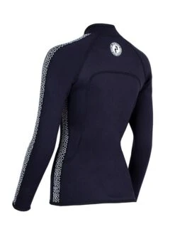 Two Bare Feet Womens Silicone Print Series Full Zip 2.5mm Wetsuit Jacket (Black/White) -Surf Tide Motion silicone series jacket white 4