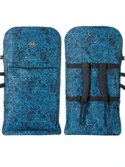 Two Bare Feet Flowers Single Bodyboard And Bag Bundle (Choice Of 33", 37", 41") -Surf Tide Motion single blue bag 1 1 1