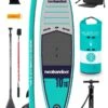 Two Bare Feet Sport Air (Allround XL) 10'10" X 33" X 6" Inflatable SUP Ultimate Pack (Teal)