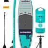 Two Bare Feet Sport Air (Allround) 10'6" X 33" X 4.75" Inflatable SUP Starter Pack (Teal)