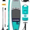 Two Bare Feet Sport Air (Allround) 10'6" X 33" X 4.75" Inflatable SUP Ultimate Pack (Teal)