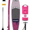 Two Bare Feet Sport Air (Touring) 12'0" X 33" X 6" Inflatable SUP Starter Pack (Raspberry)