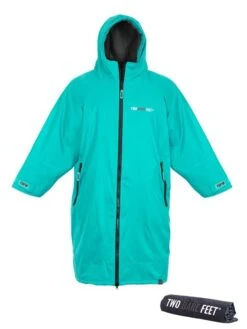 Two Bare Feet Weatherproof Changing Robe With Changing Mat (Teal/Charcoal)