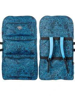 Two Bare Feet 42" Future Print Double Bodyboard And Bag Bundle -Surf Tide Motion triple blue bag 4