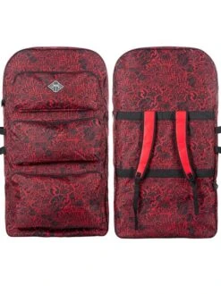 Two Bare Feet Lagoon Triple Bodyboard And Bag Bundle (Choice Of 33", 37", 41", 42", 44") -Surf Tide Motion triple red bag