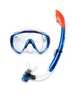 Two Bare Feet Adult Silicone Snorkel & Mask Set 2 (Blue)