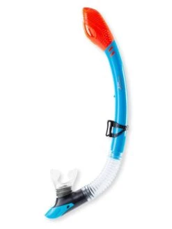 Two Bare Feet Dry Top Silicone Snorkel (Aqua)