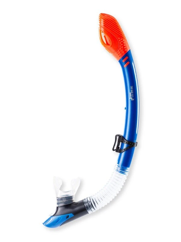 Two Bare Feet Dry Top Silicone Snorkel (Blue) 1 Two Bare Feet Dry Top Silicone Snorkel (Blue)