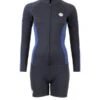 Two Bare Feet Unisex Perspective Full Zip 2.5mm Wetsuit Jacket & Hotpants Set (Black/Blue)