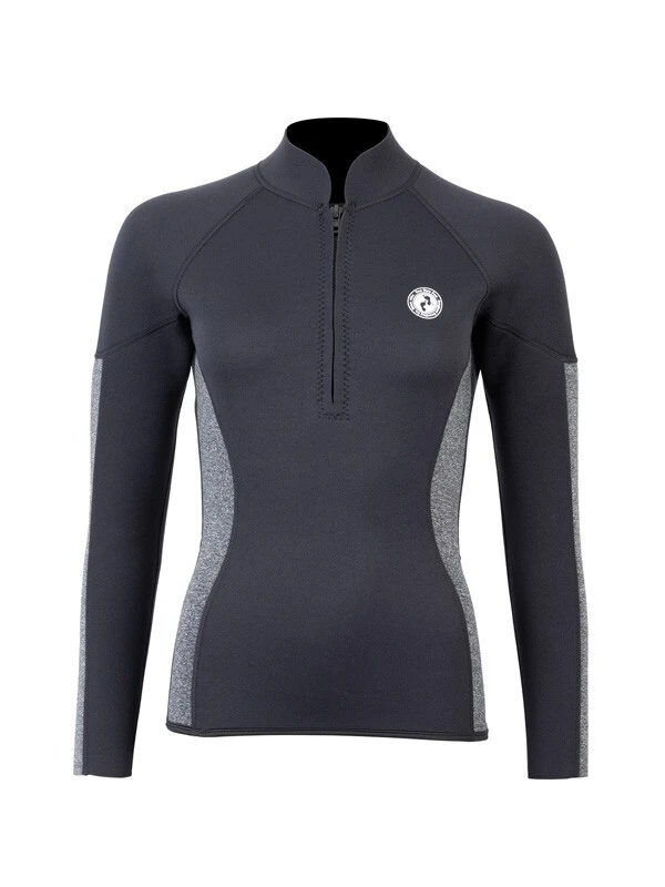 Two Bare Feet Unisex Perspective Half Zip 2.5mm Wetsuit Jacket & Pants Set (Black/Grey) 5 Two Bare Feet Unisex Perspective Half Zip 2.5mm Wetsuit Jacket & Pants Set (Black/Grey) - Image 5
