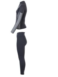 Two Bare Feet Unisex Perspective Full Zip 2.5mm Wetsuit Jacket & Pants Set (Black/Grey) -Surf Tide Motion ub55jh t