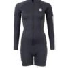 Two Bare Feet Unisex Perspective Full Zip 2.5mm Wetsuit Jacket & Hotpants Set (Black/Grey/Grey)