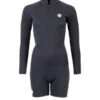 Two Bare Feet Unisex Perspective Half Zip 2.5mm Wetsuit Jacket & Hotpants Set (Black)