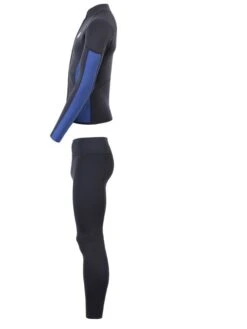 Two Bare Feet Perspective Full Zip 2.5mm Wetsuit Jacket & Pants Set (Black/Blue) -Surf Tide Motion ues6l5 4