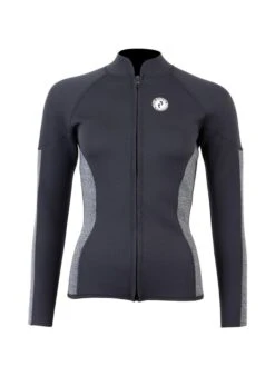 Two Bare Feet Unisex Perspective Full Zip 2.5mm Wetsuit Jacket & Hotpants Set (Black/Grey) -Surf Tide Motion ujyl7a j