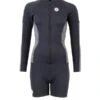 Two Bare Feet Unisex Perspective Full Zip 2.5mm Wetsuit Jacket & Hotpants Set (Black/Grey)