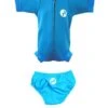 Essentials Baby Swim Kit - Newborn Wetsuit + Swim Nappy (Aqua)