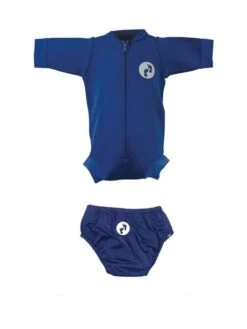 Essentials Baby Swim Kit - Newborn Wetsuit + Swim Nappy (Blue)