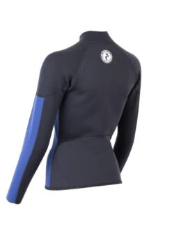 Two Bare Feet Unisex Perspective Full Zip 2.5mm Wetsuit Jacket (Black/Blue) -Surf Tide Motion unisex perspective full zip jacket black blue denim 4 5