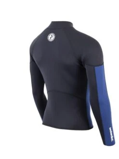 Two Bare Feet Perspective Full Zip 2.5mm Wetsuit Jacket (Black/Blue) -Surf Tide Motion unisex perspective full zip jacket black blue denim 6